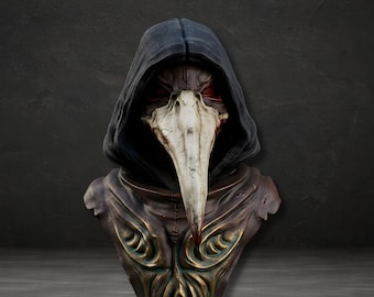 Busto de Doctor de la Peste Stl, Modelo 3D SCP049, Archivo de Estatua de Terror (Descarga Digital)