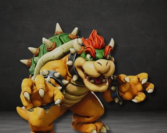 Archivo STL del modelo 3D de Bowser, Super Mario Bros STL, alto nivel de detalle (descarga digital)