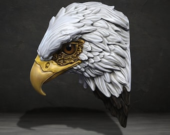 Decoración de pared con cabeza de águila, modelo 3D STL detallado (descarga digital)