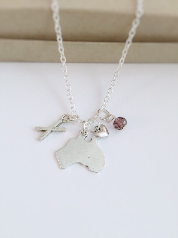 Personalized Australian Necklace with Your Initial and Etsy