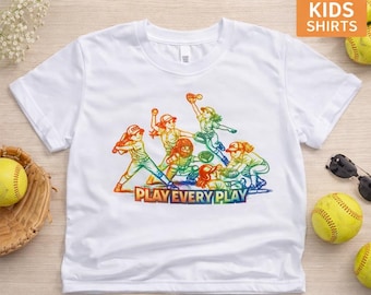 Kinder Softball Action Tshirt