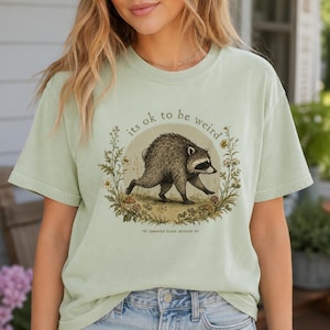 Jimothy from Seattle It’s OK to Be Weird Raccoon Cottagecore T-Shirt image 5