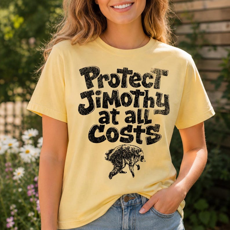 Protect Jimothy at All Costs Shirt, Viral Raccoon Tee, Funny Seattle Raccoon T-Shirt, Weird Animal Meme Gift, Trash Panda Shirt image 2