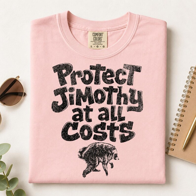 Protect Jimothy at All Costs Shirt, Viral Raccoon Tee, Funny Seattle Raccoon T-Shirt, Weird Animal Meme Gift, Trash Panda Shirt image 4