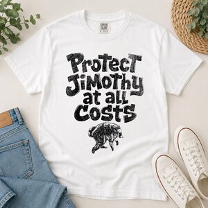 Protect Jimothy at All Costs Shirt, Viral Raccoon Tee, Funny Seattle Raccoon T-Shirt, Weird Animal Meme Gift, Trash Panda Shirt image 3