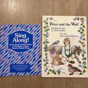 Vintage Sheet Music 1977 Sing Along! Reader's Digest Peter and the Wolf Piano
