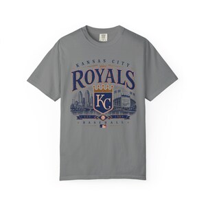 Camiseta de béisbol vintage de los Kansas City Royals — Tallas para bebés, niños y adultos Grey