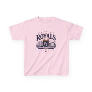 Camiseta de béisbol vintage de los Kansas City Royals — Tallas para bebés, niños y adultos Light Pink
