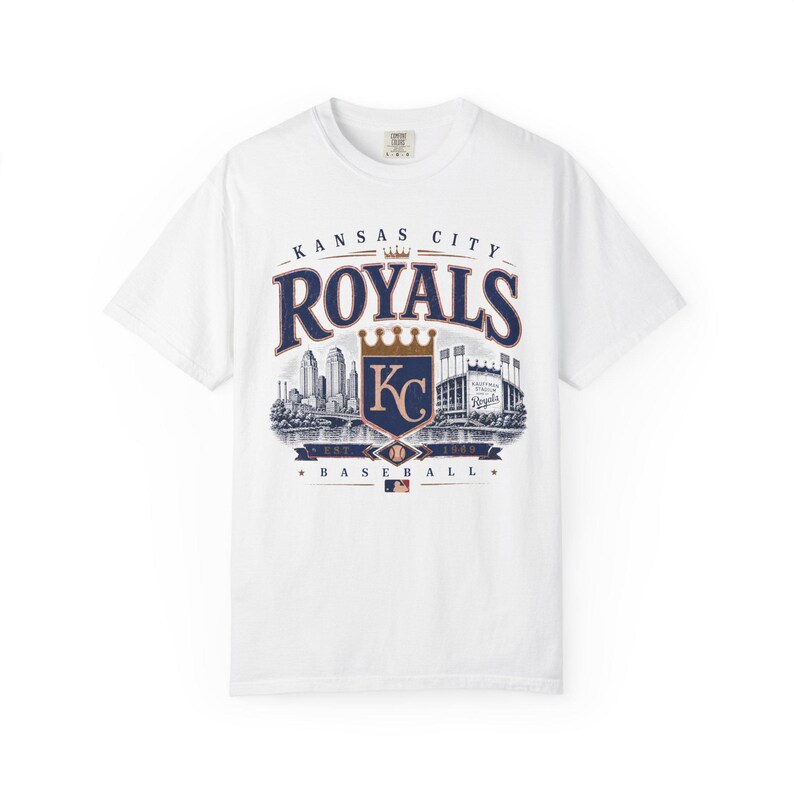 Camiseta de béisbol vintage de los Kansas City Royals — Tallas para bebés, niños y adultos White