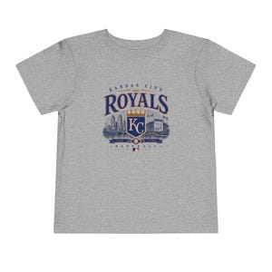 Camiseta de béisbol vintage de los Kansas City Royals — Tallas para bebés, niños y adultos Athletic Heather