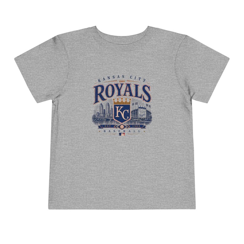 Camiseta de béisbol vintage de los Kansas City Royals — Tallas para bebés, niños y adultos Athletic Heather