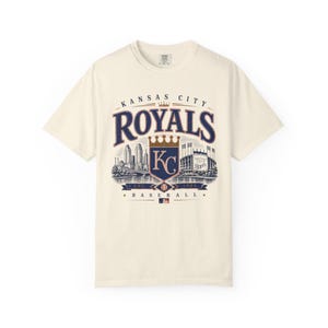 Camiseta de béisbol vintage de los Kansas City Royals — Tallas para bebés, niños y adultos Ivory