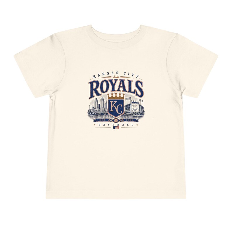 Camiseta de béisbol vintage de los Kansas City Royals — Tallas para bebés, niños y adultos Natural