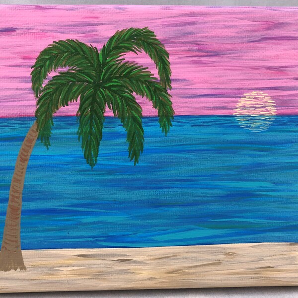 Hand Painted Beach Etsy