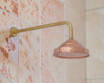 Rain Shower Head | Round Luxury Bathroom Shower | Handmade Antique Copper Made in Morocco