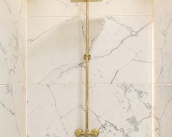 Solid Brass Rainfall Shower & Tub Faucet