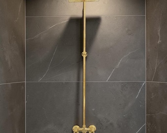 Handmade Brass Shower System | Wall Mount Tub Filler