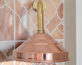 Rain Shower Head | Round Luxury Bathroom Shower | Handmade Antique Copper Made in Morocco