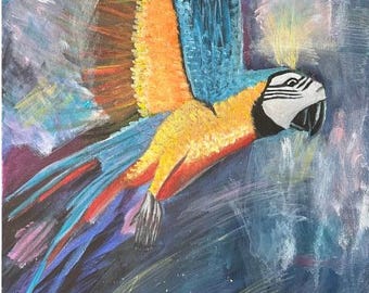Parrot in Flight