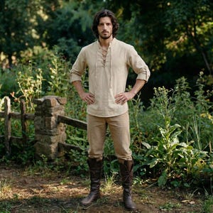 Medieval Lace Up Knee High Boots Men Women LARP Gift Renaissance Barefoot Costume