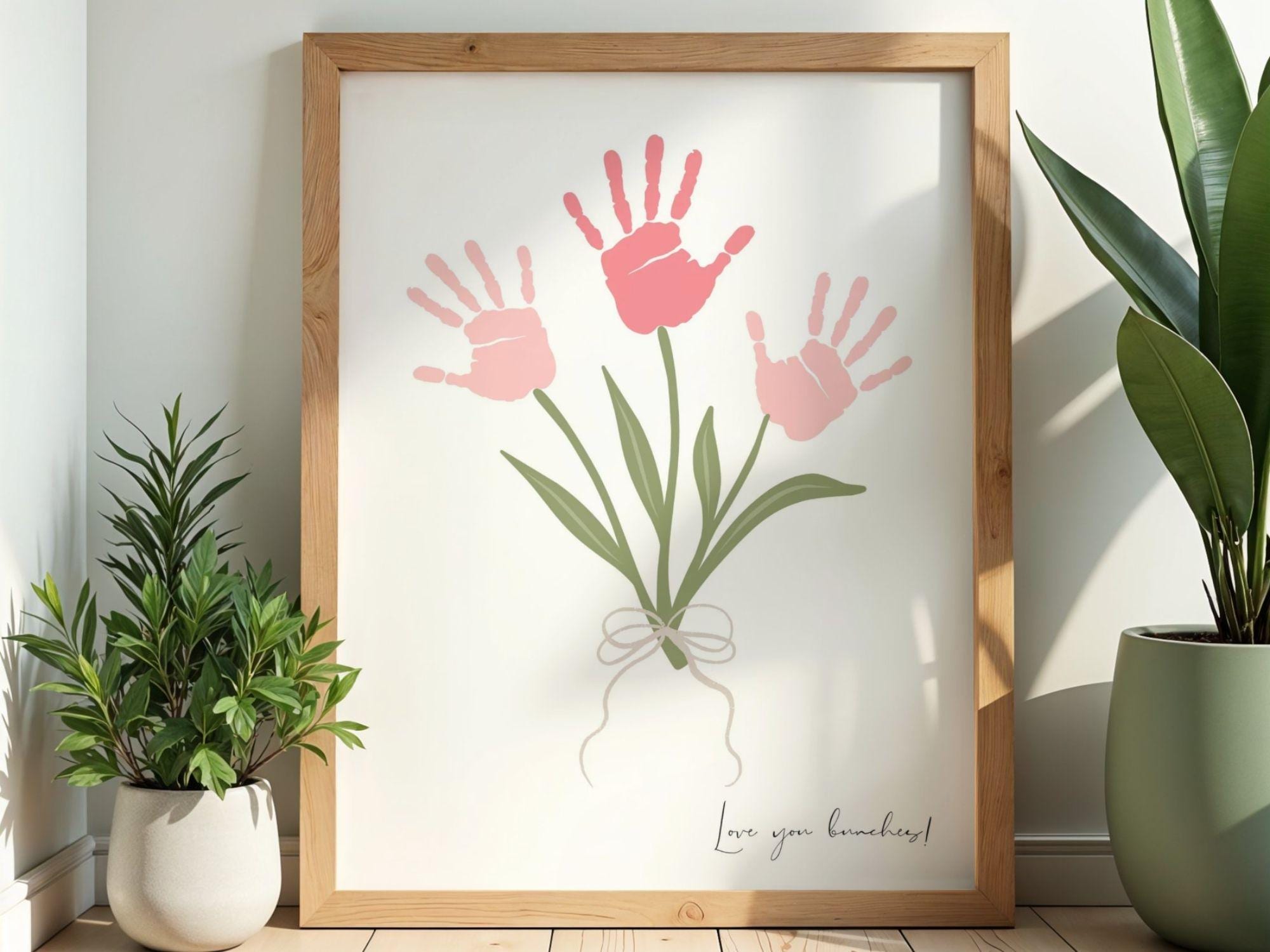 Mother's Day Handprint Flower Bouquet Craft (digital Download) - Etsy