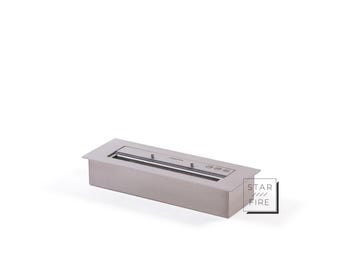 Chimenea de bioetanol moderna de acero inoxidable para mesa / Brasero de interior sin humo / Quemador ecológico portátil / Decoración minimalista para el hogar