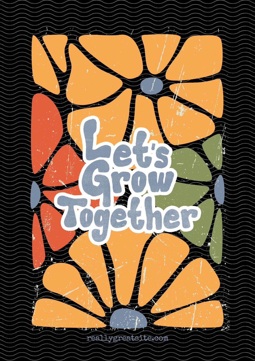 Lets Grow Together Illustration Poster - Etsy