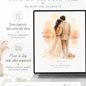 Always Us Watercolor Print, Personalized Wall Art for Married Couple image 4
