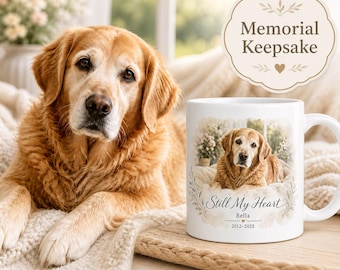 Still My Heart Mug, Personalized Pet Photo Memorial Gift for Pet Lover