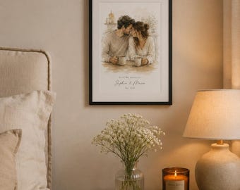Still My Favorite Watercolor Print, Personalized Wall Art for Wife or Husband