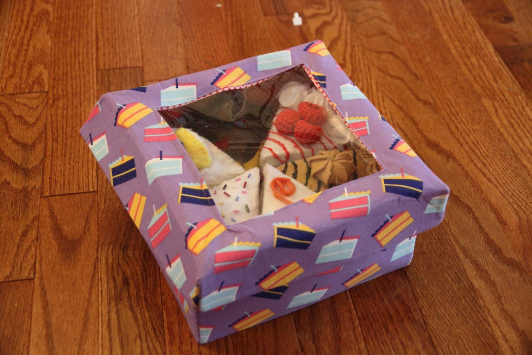 Felt Food Cake Box Sewing Pattern PDF - Etsy