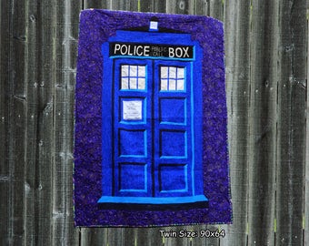 Police Box - twin sized quilt pattern - Tardis & Dalek