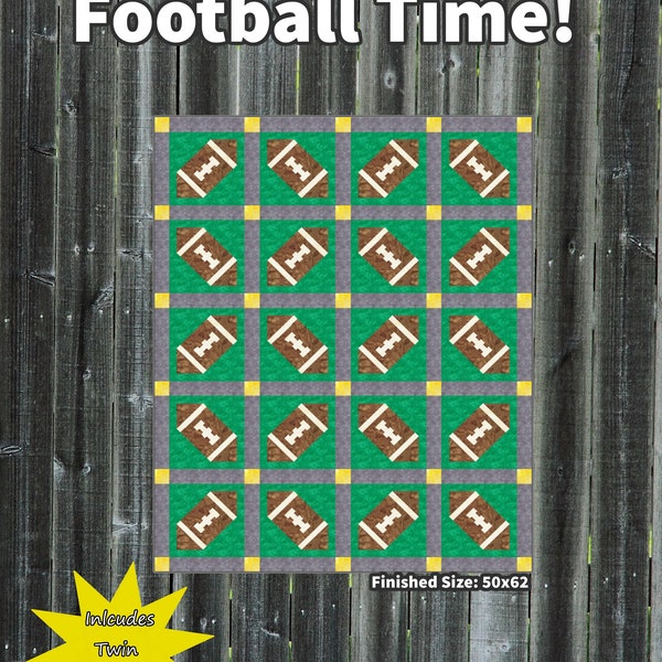 Football Time! - lap & twin quilt pattern