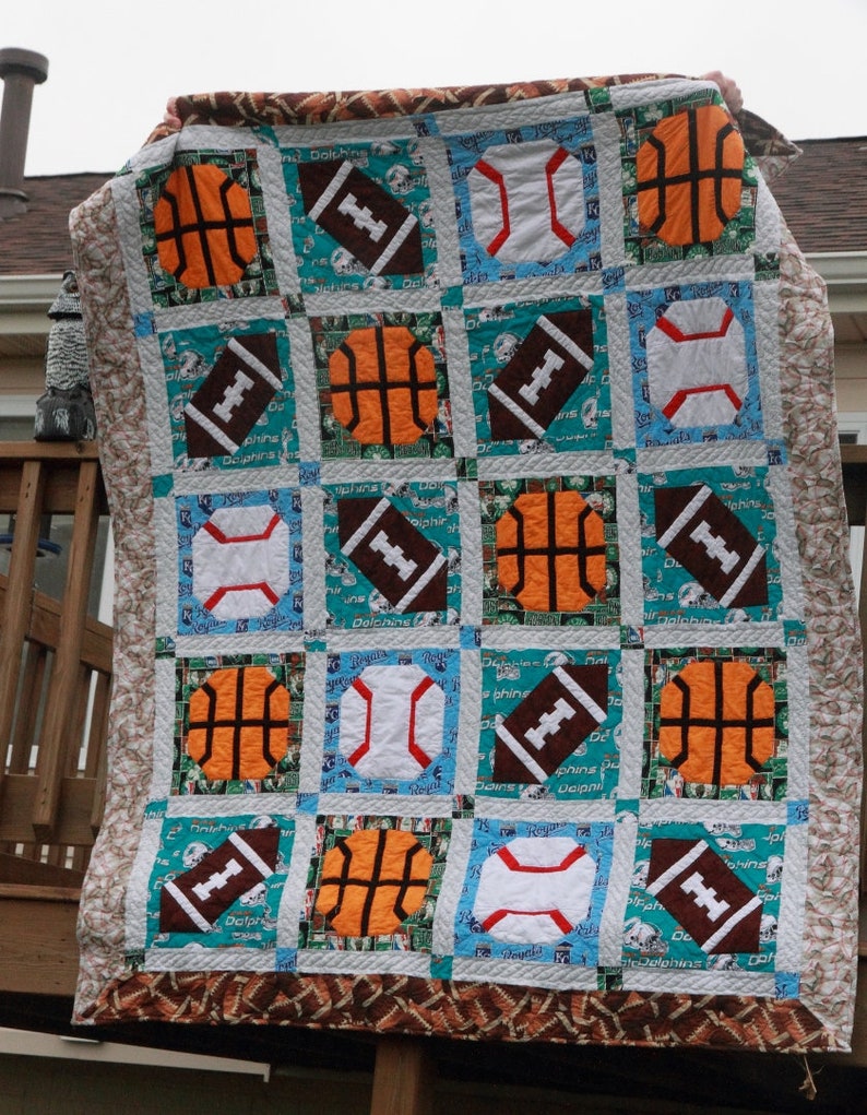 Basketball Time Lap or Twin Quilt Pattern Etsy
