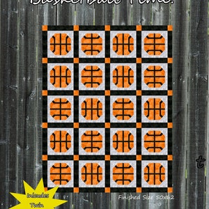 Basketball Time - lap or twin quilt pattern