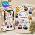 Elmo Birthday Invitation, Sesame Street Party Invite for Kids, Editable Canva Template (Digital Download) product logo