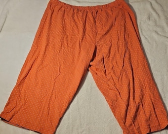 Secret Treasures Orange Polka Dot 2X Plus Size Pajama Pants Women Elastic