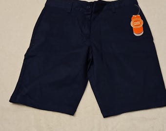 Wonder Nation Boys Chino Shorts Navy Size 14 Adjustable Waist Pockets