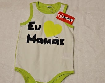 Body de algodón sin mangas con estampado PatPat, tallas 18-24 M, blanco y verde.