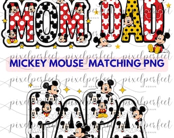 Camiseta a juego para la familia Disney png, camiseta de Mickey para mamá png, Mickey mamá, papá y papá png, camiseta de Mickey papá, camiseta de Mickey personalizada png