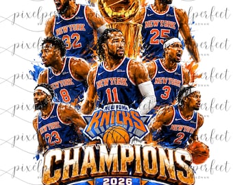 Knicks Champions PNG SVG, diseño de camiseta de aficionado al baloncesto de Nueva York, PNG de día de partido, PNG azul y naranja, camiseta de Nueva York, baloncesto de los Knicks