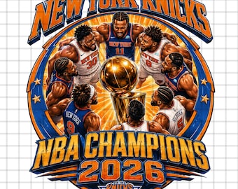 New York Knicks campeones de baloncesto PNG (Descarga digital)