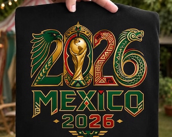México Mundial 2026 Fútbol PNG, Arte de Jaguar, Diseño de Fanático con Bandera Mexicana (Descarga Digital)