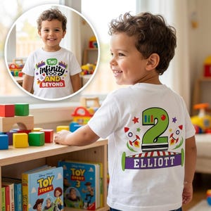 Personalized Two Infinity And Beyond Birthday Boy tshirt png Toy Story Birthday Baseball png, Birthday Boy custom shirt png