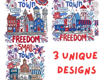 PNG personalizado de libertad de pueblo pequeño, PNG de 250 años de libertad de EE. UU., PNG de pueblo pequeño estadounidense, 250 aniversario de EE. UU., PNG del 4 de julio, Día de los Caídos