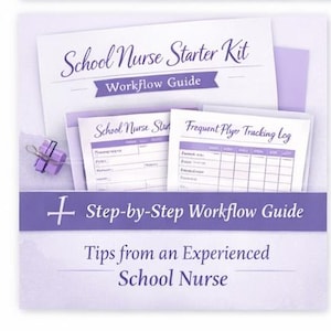 Nurse Starter Kit | Nurse Forms Bundle + Arbeitsablauf-Leitfaden | Nurse Pass, MAR, Klinikbuch, Elternmitteilung | Schul-Krankenschwester zum Ausdrucken