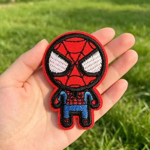 Superhero Embroidered Iron-On Patches, Cartoon Character Applique, Iron On Sew On Badge.