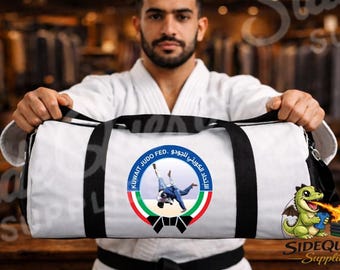 Bolsa de lona personalizada de Kuwait - Bolsa nacional de Kuwait - Gimnasio - Bolsa de judo - Bolsa de viaje personalizada - Karate - Fútbol