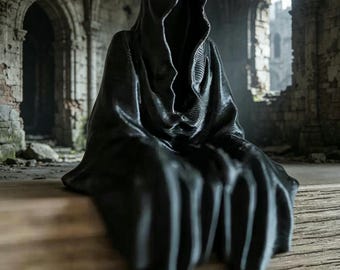 Grim Reaper Sitting Bookshelf Decor 3D Printed Death Figure Gift Bookish Merch Teacup ，An amazing birthday gift