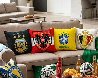 Custom Throw pillow,Personalized Initial Pillow with Name,Football Lover Player Fans Gift,Gift for Soccer Players